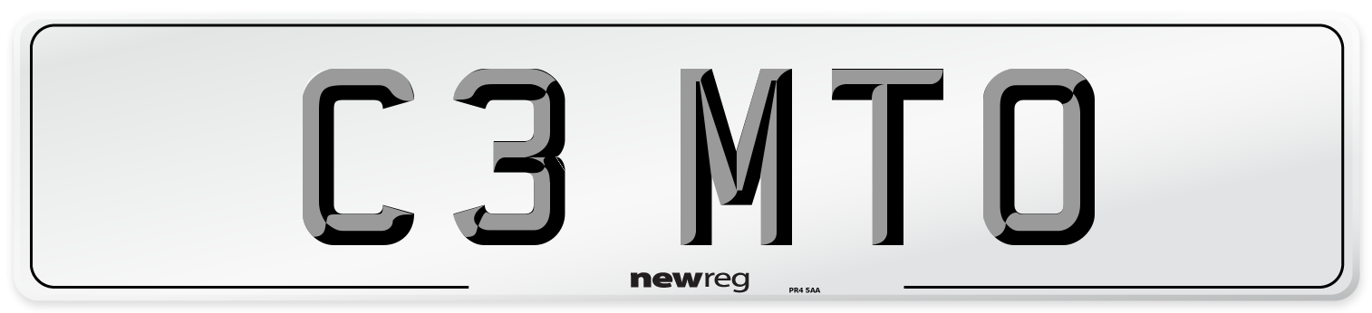 C3 MTO Number Plate from New Reg